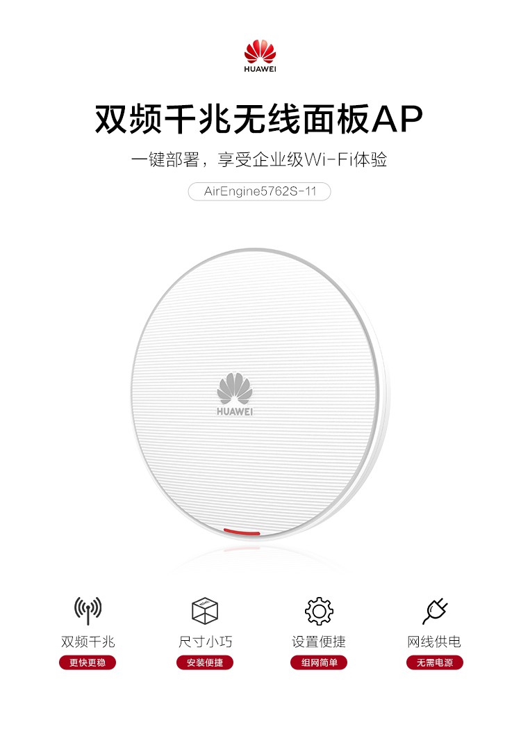 華為雙頻千兆無線面板AP